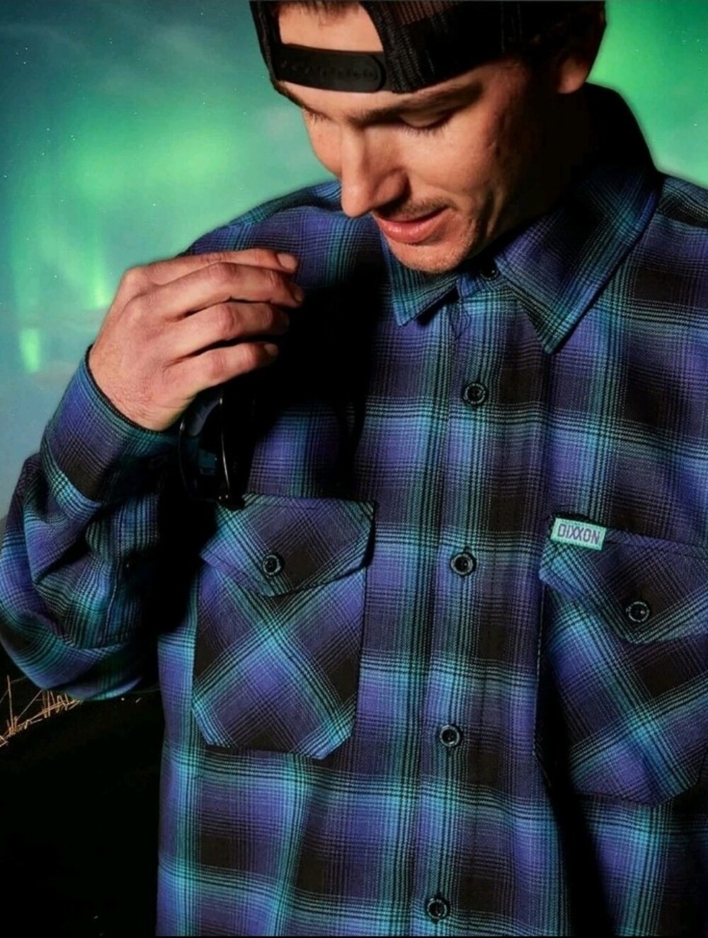Dixxon The Aurora Flannel XL Tall XLT BNIB Blue Purple Plaid Rare